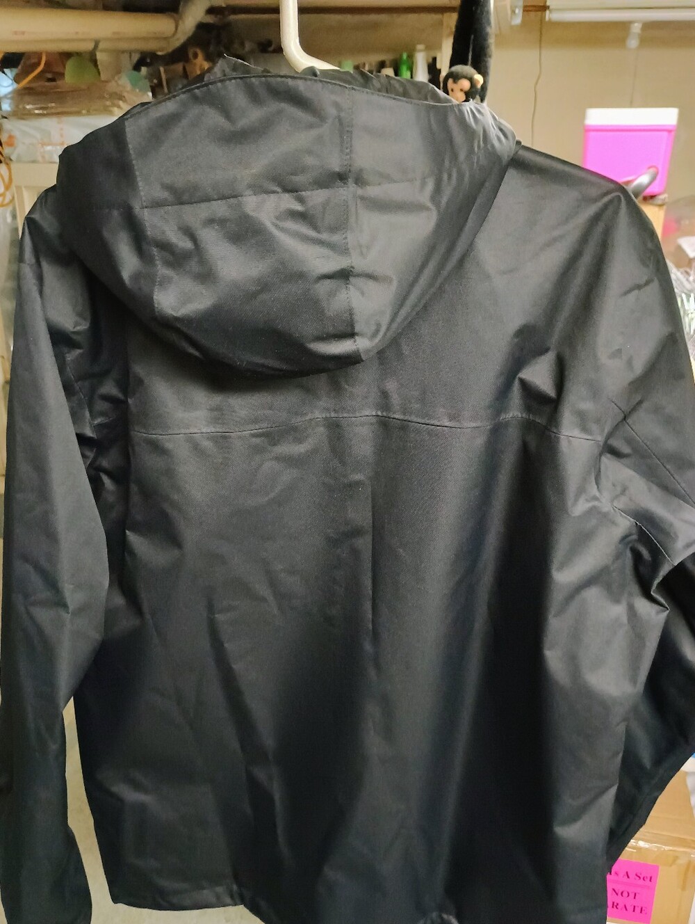 Columbia Black Hooded Waterproof Jacket Men's M - Picture 2 of 4
